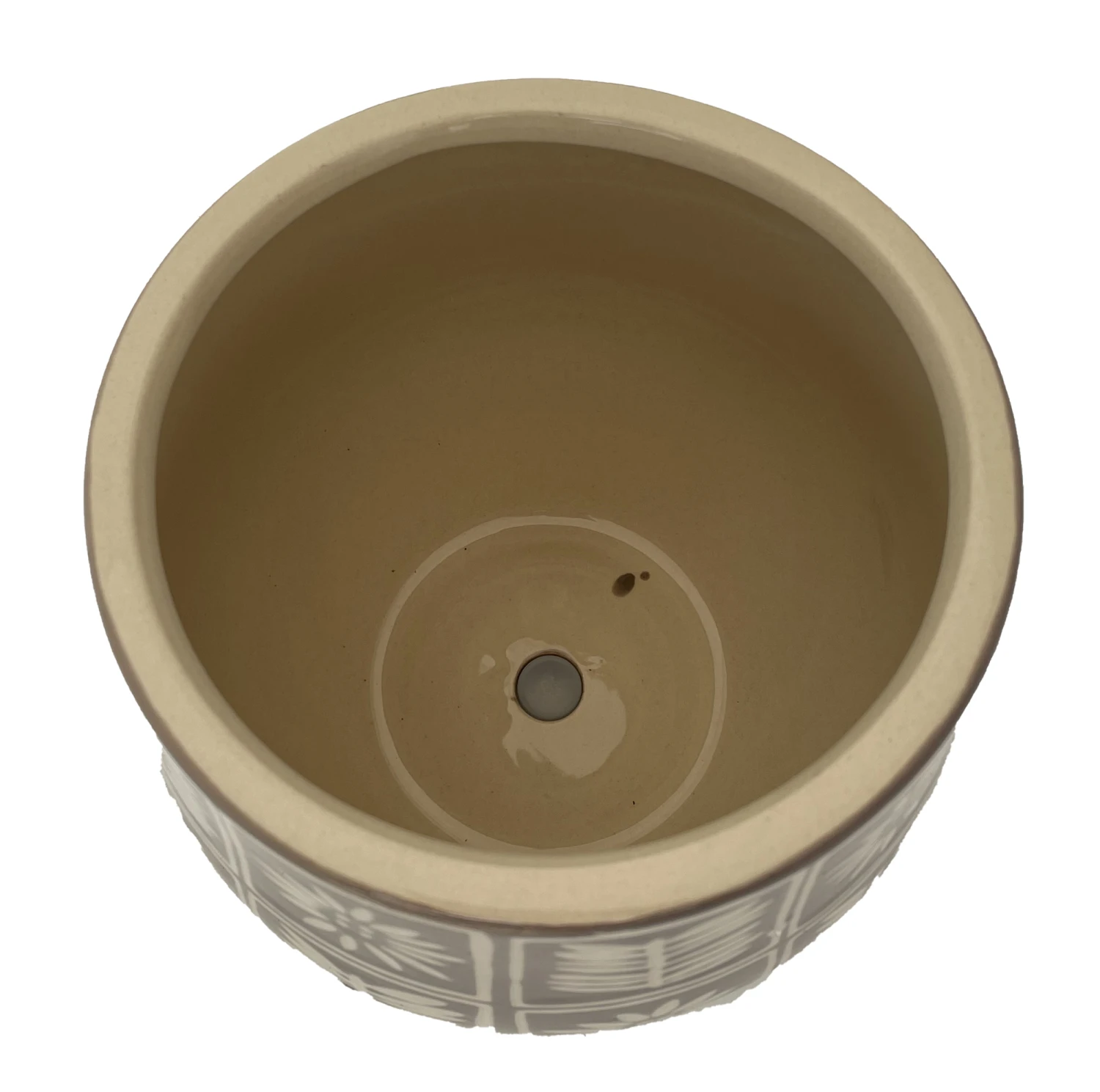 Sunflower Ceramic Pot - Indoors Or Out - 7" X 6.25" - Grey - Image 2