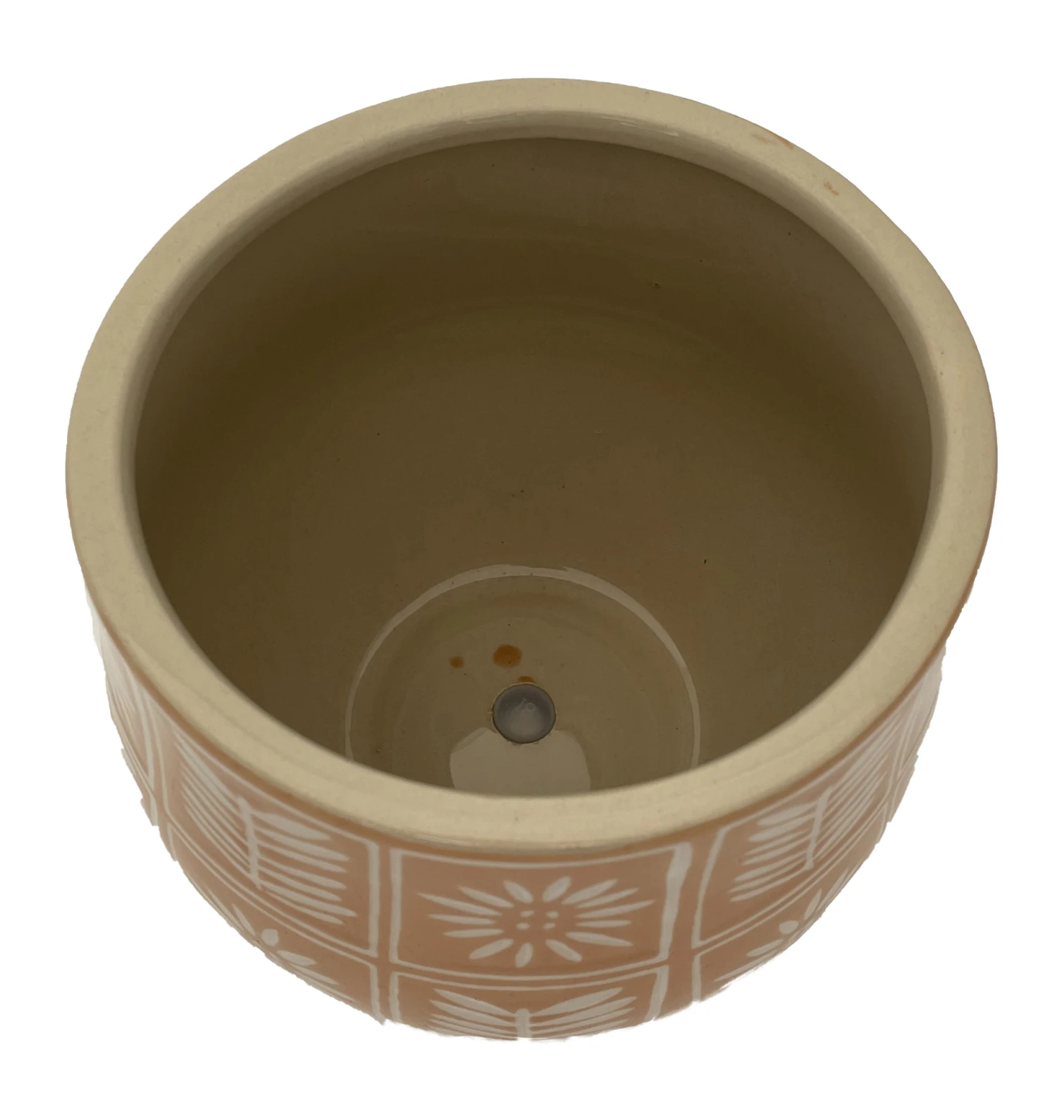 Sunflower Ceramic Pot - Indoors Or Out - 7" X 6.25" - Orange - Image 2