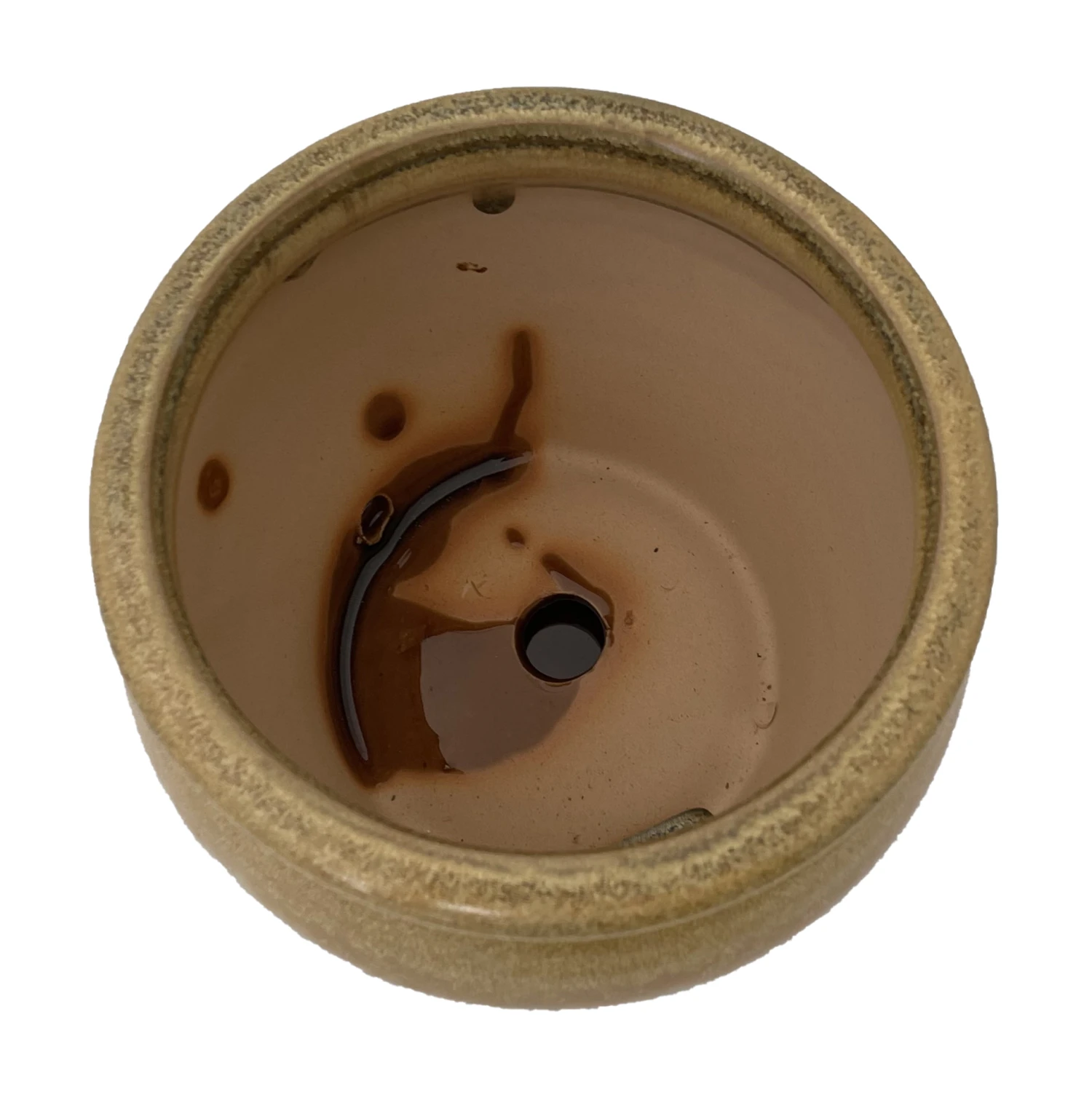 Archdale Ceramic Planter With Attached Saucer - Desert Sun - 6" X 5" - Image 2