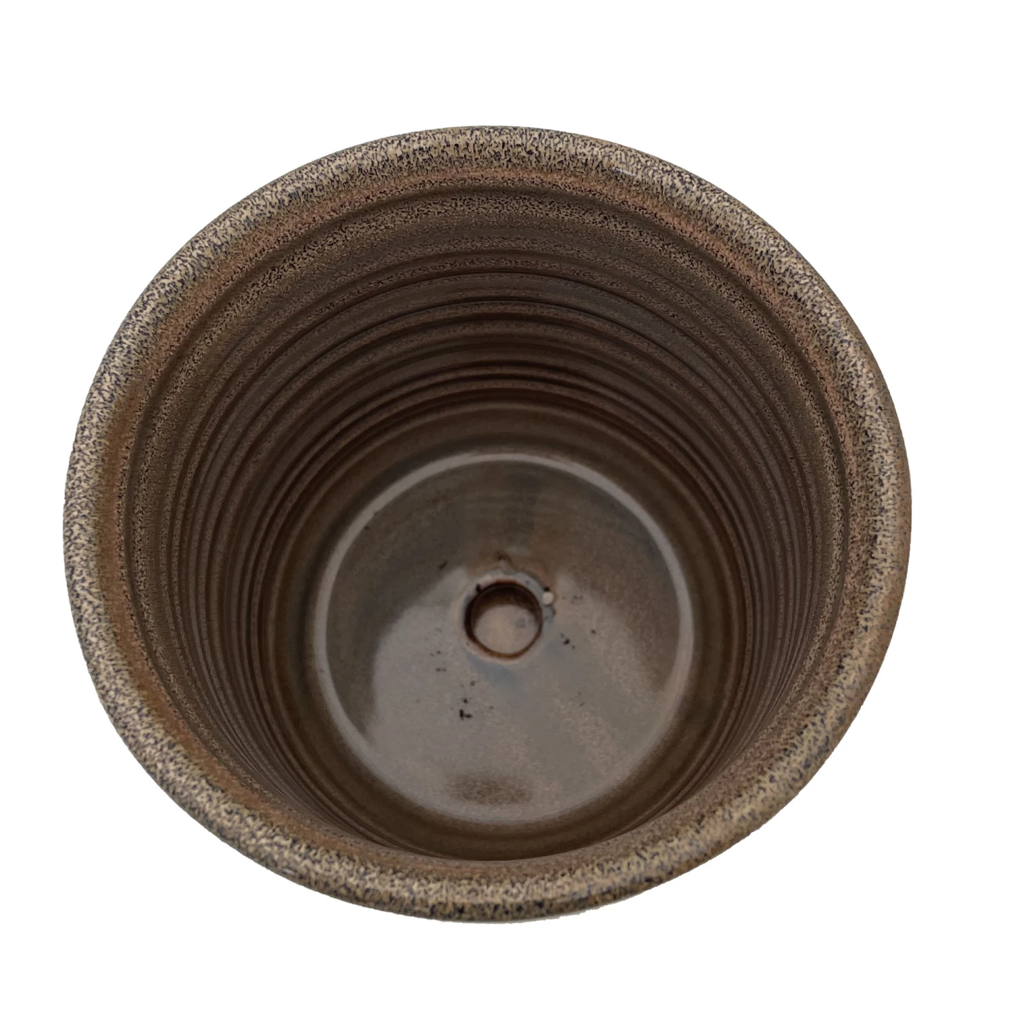 Ellora Ceramic Planter With Attached Saucer - Taupe - 6.75" X 6.5" - Image 2