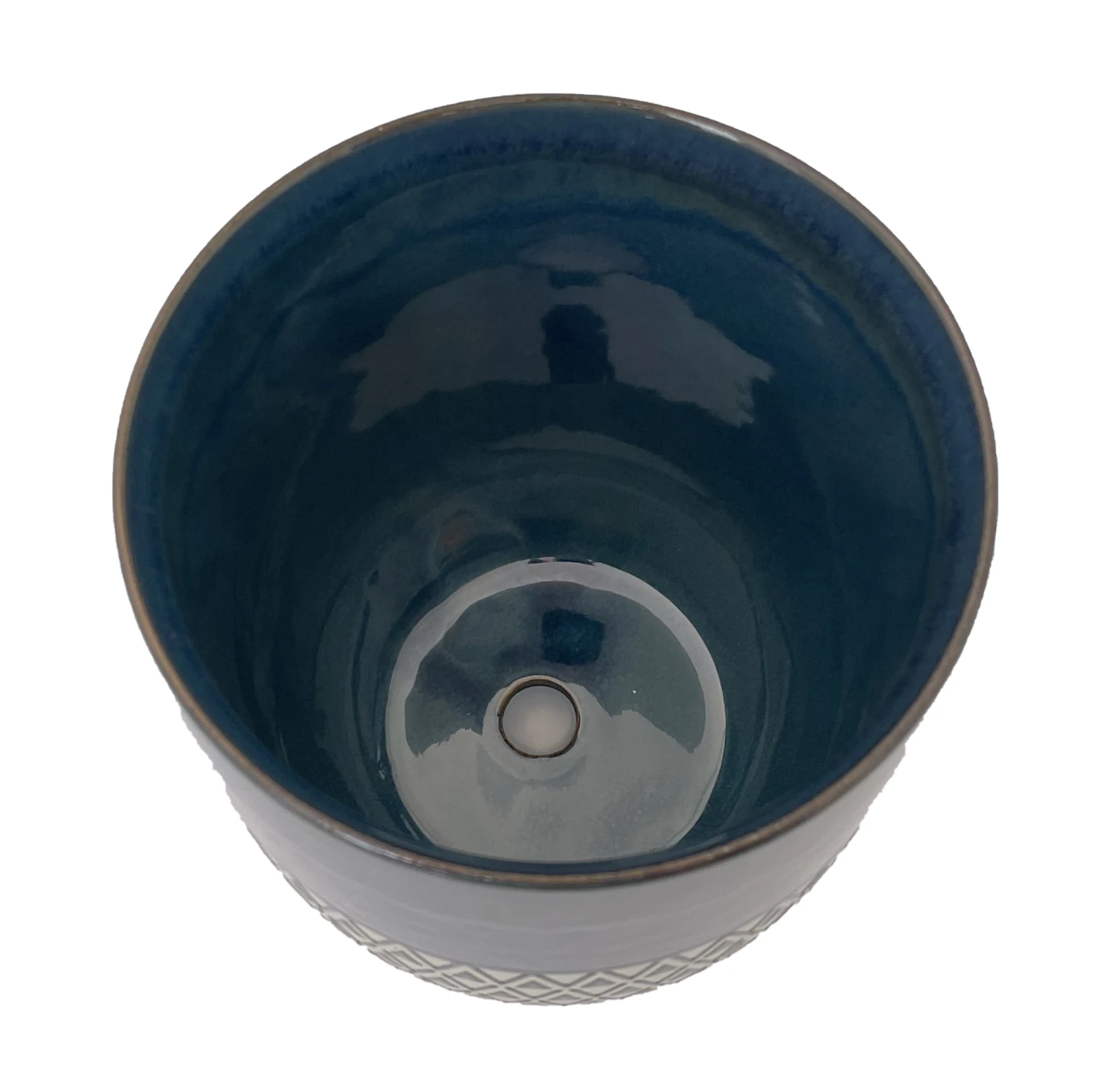 Inca Ceramic Planter - 5.25" X 6" - Space Blue - Image 2