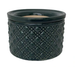 Knots Self Watering Glazed Ceramic Pot - Tourmaline - 5" X 3.5"