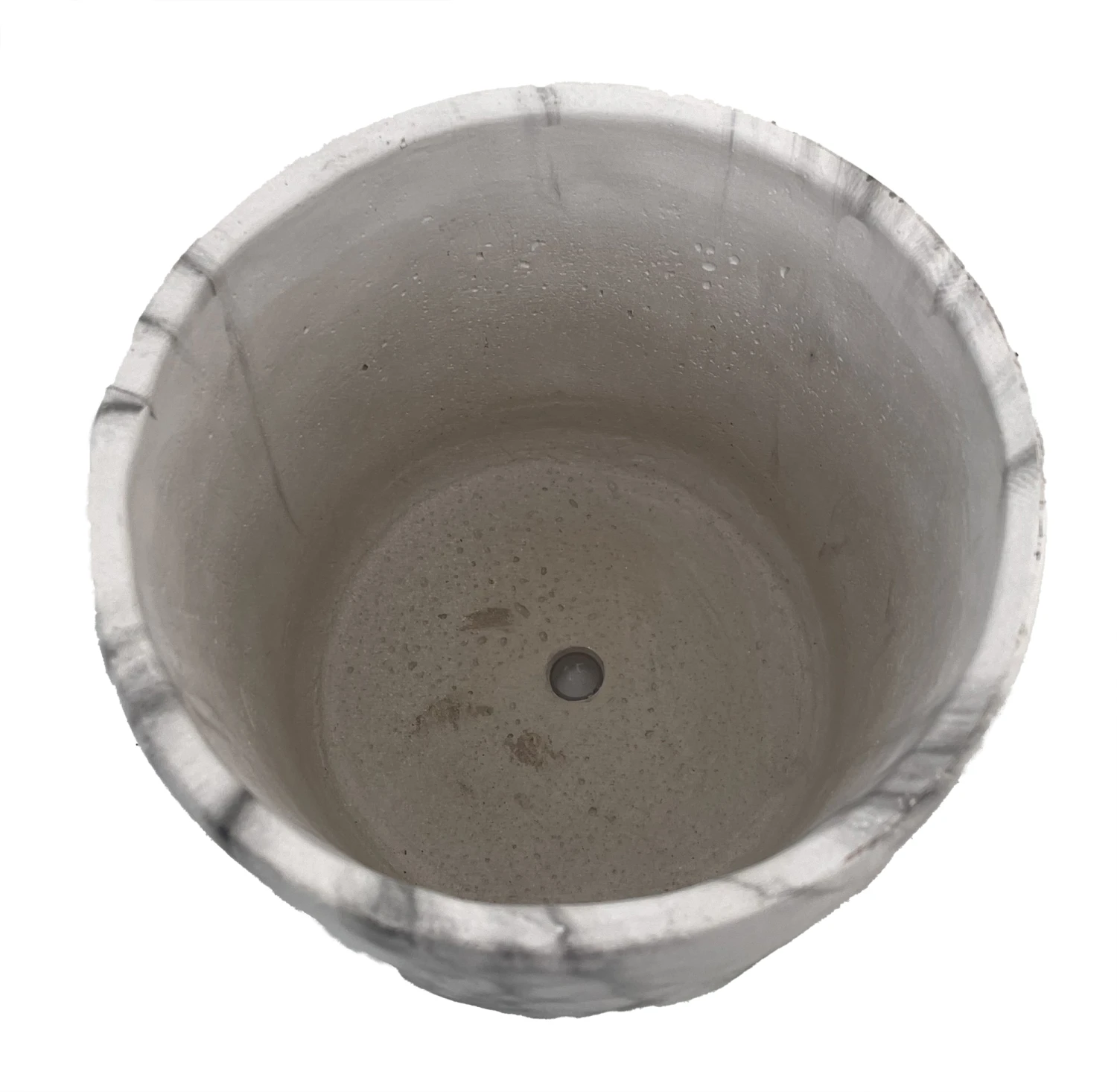 Marbled Egg Pot Cement Planter - 6" X 5" - Indoors Or Out - Image 2