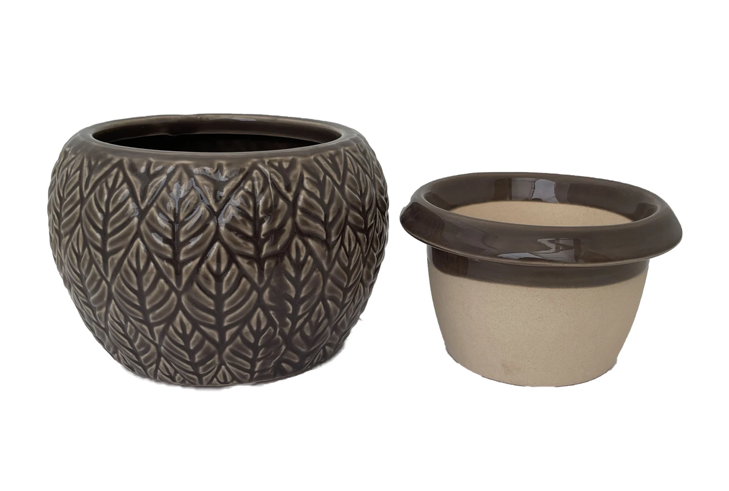 Sherborn Self Watering Glazed Ceramic Pot - Crocodile - 5.25 X 4.25" - Image 2