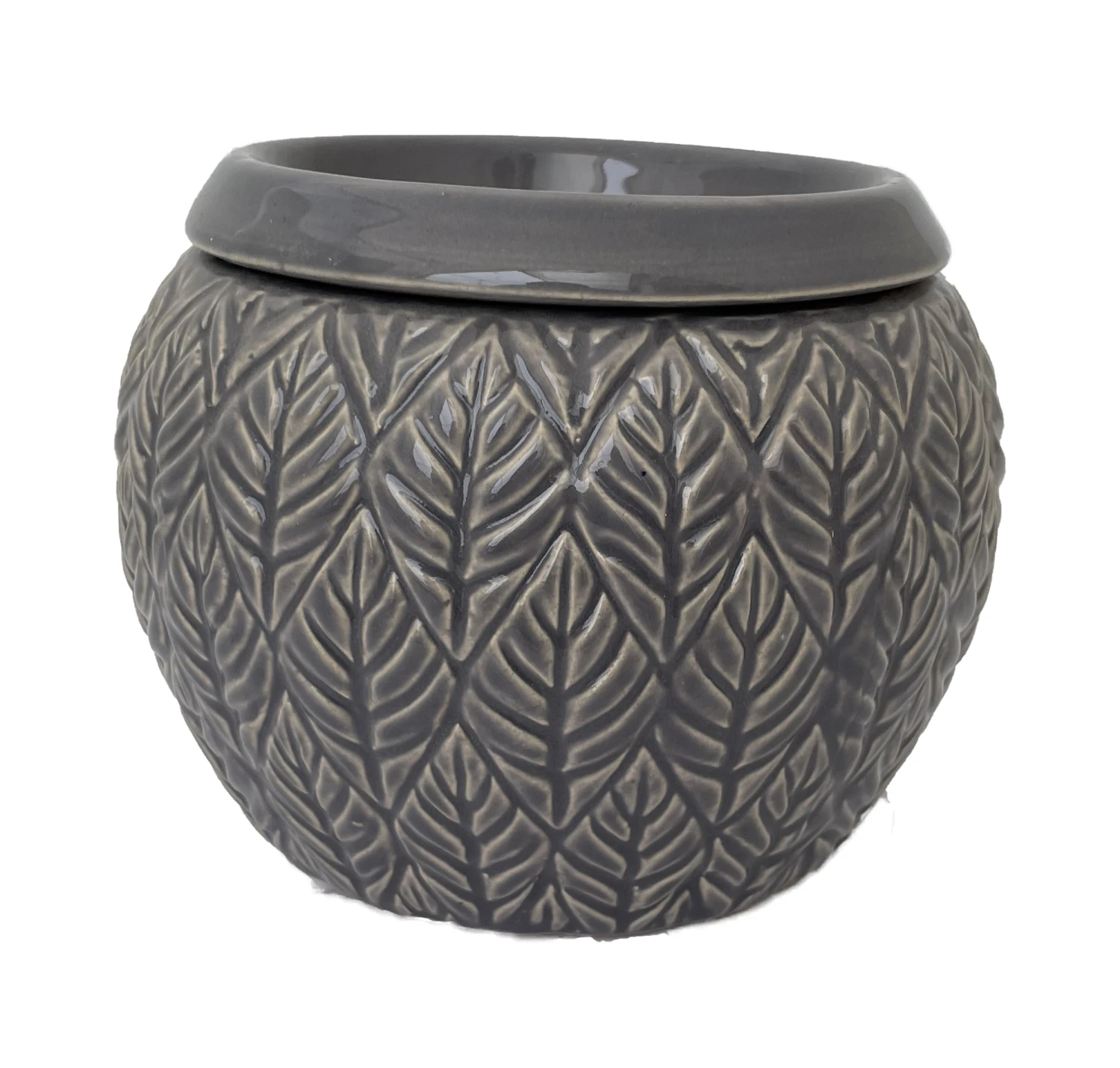 Sherborn Self Watering Glazed Ceramic Pot - Titanium - 5.25 X 4.25"