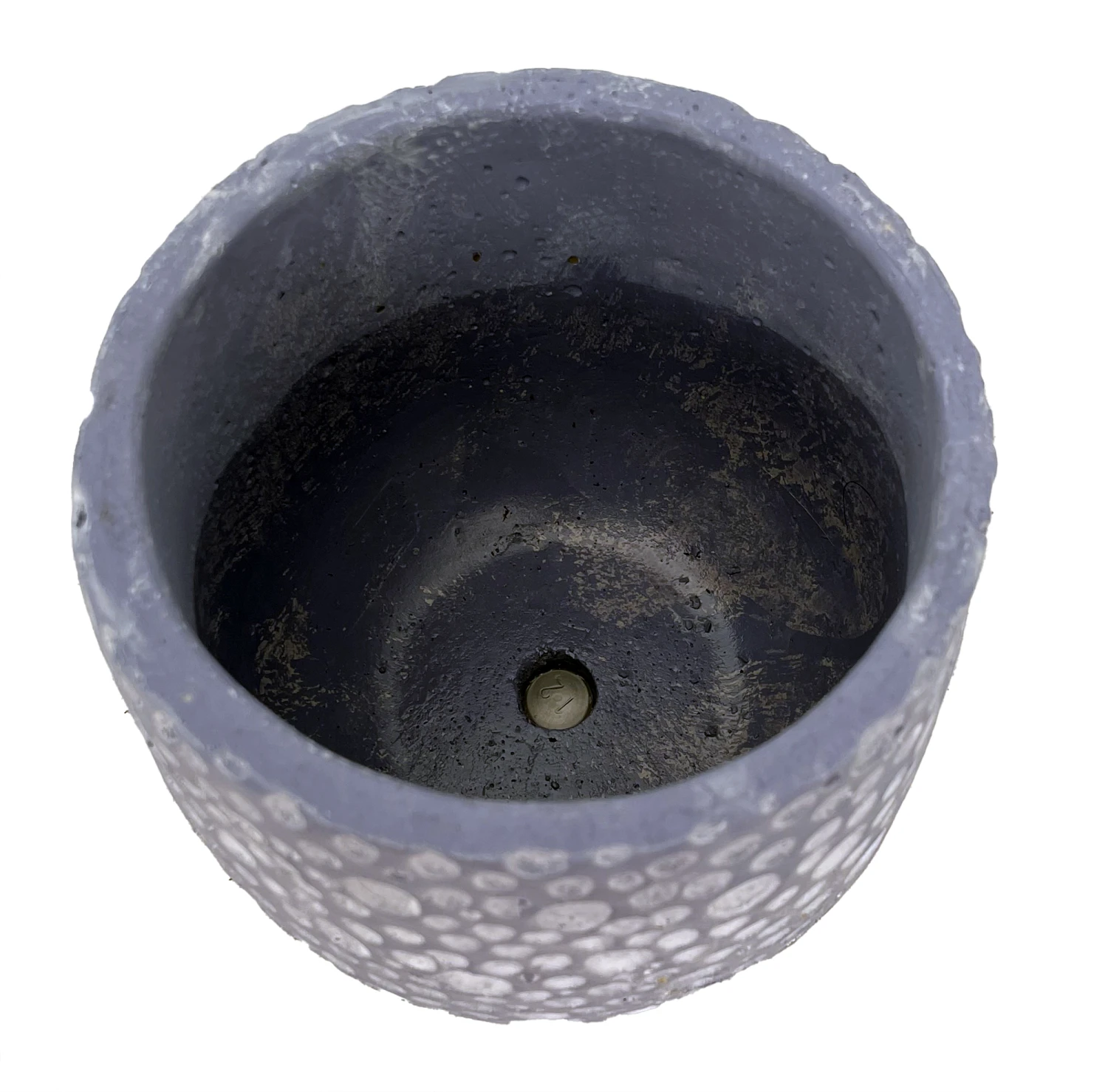 Caprise Cement Planter - 4.25" X 4" - Indoors Or Out - Sky Blue - Image 2